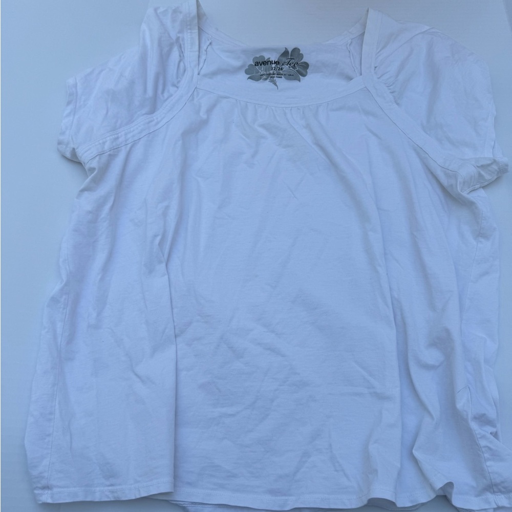 Avenue White Smocked Blouse